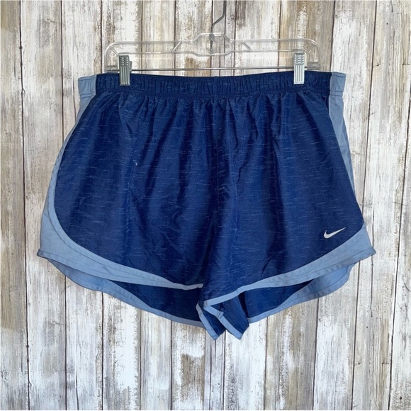 Nike Pants - Nike Blue Two Tone Women’s Heathered Tempo Running Shorts Size 2X